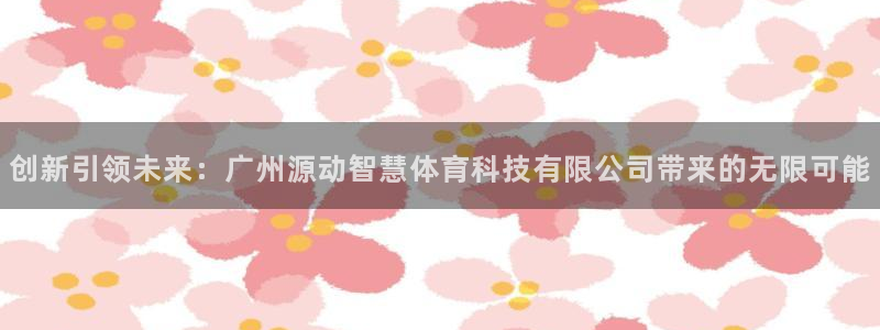 创新引领未来：广州源动智慧体育科技有限公司带来的无限可能